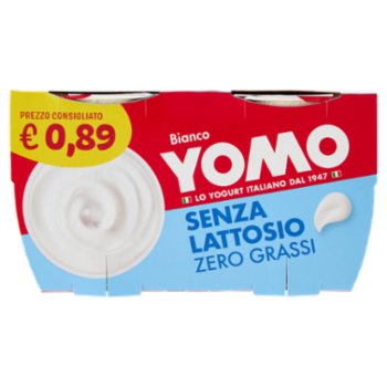 Yomo Senza Lattosio Zero Grassi Bianco 2 x 125 g