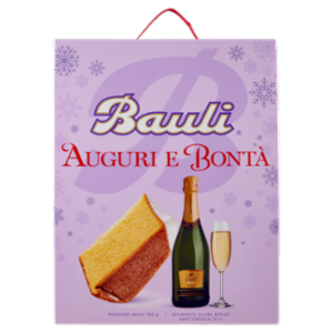 Bauli Auguri e Bontà Pandoro Bauli 700 g + Spumante Cuvée Dolce Sant'Orsola 75 Cl