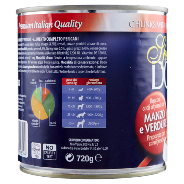 Special Dog Bocconi cotti al forno con Manzo e Verdure 720 g
