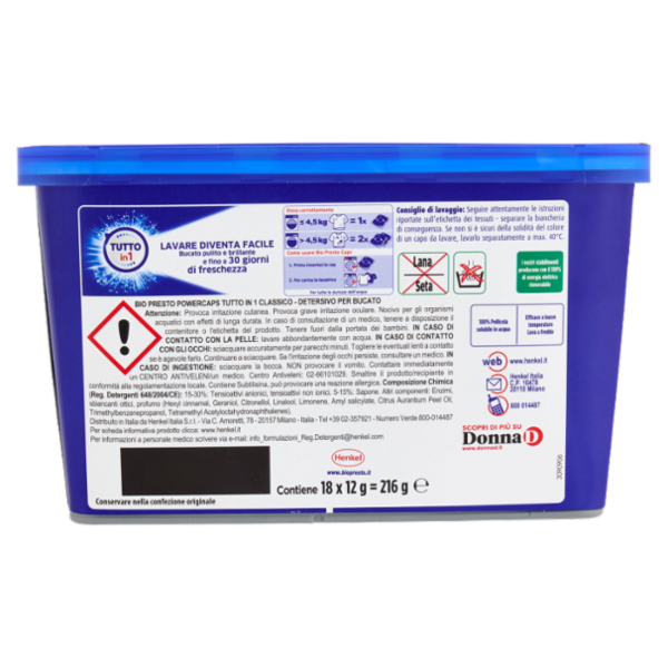 BIO PRESTO Power Caps Classico 18pz (216g)