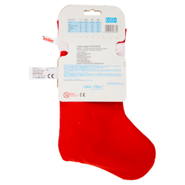 Kinder Happy Calza Maxi Barbie 7 pezzi 176 g