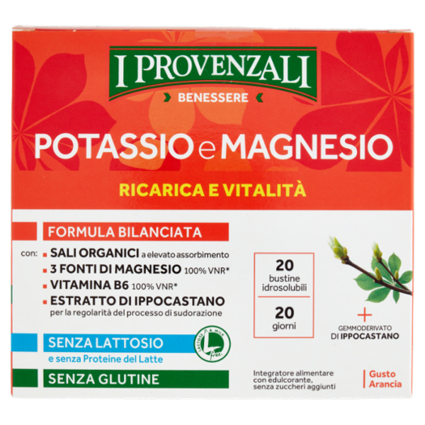 I Provenzali Benessere Potassio e Magnesio Ricarica e Vitalità bustine idrosolubili 20 x 3,5 g