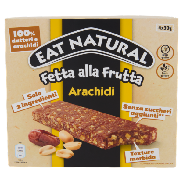 Eat Natural Fetta alla Frutta Arachidi 4 x 30 g
