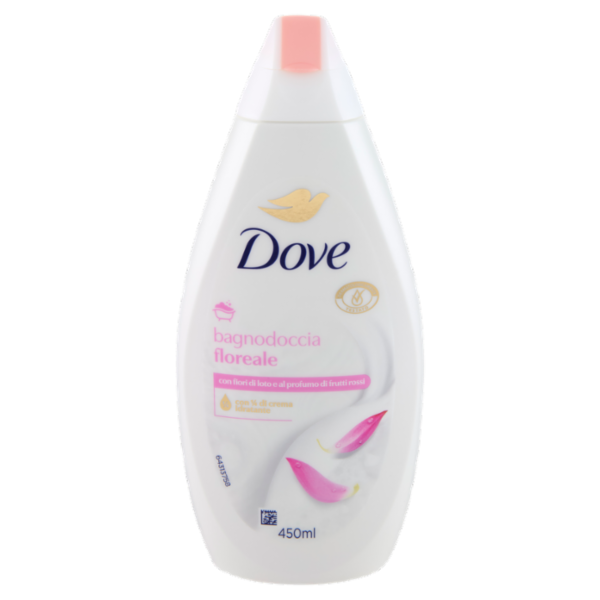 Dove bagnodoccia floreale con fiori di loto e al profumo di frutti rossi 450 ml