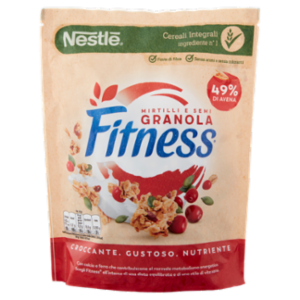 FITNESS Granola Mirtilli Rossi Cereali Con Avena Integrale, Mirtilli Rossi e Semi Di Zucca 300g