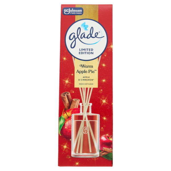 Glade Diffusore a Bastoncini, fragranza Warm Apple Pie. Confezione da 1 diffusore da 50ml