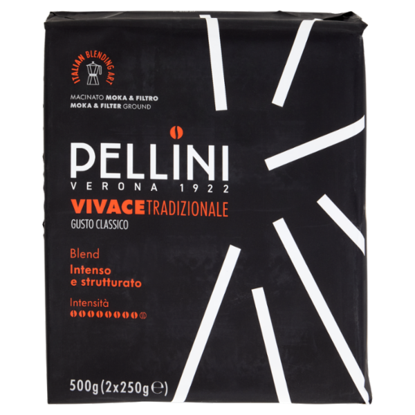 Pellini Vivace Tradizionale Gusto Classico Macinato Moka & Filtro 2 x 250 g