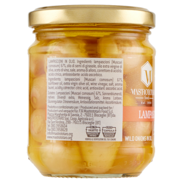 Mastrototaro food Lampascioni alla Barese 190 g