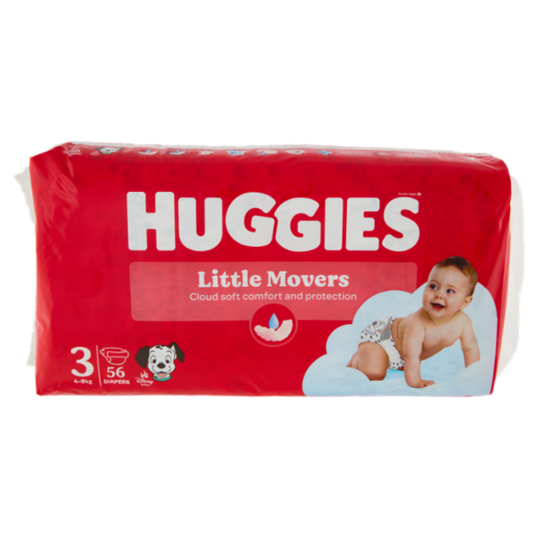 Huggies Little Movers Pannolini 3 4-9 Kg 56 pz