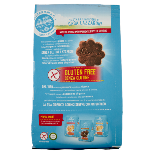 Lazzaroni Senza Glutine Frollini con Gocce di Cioccolato e Cacao 200 g