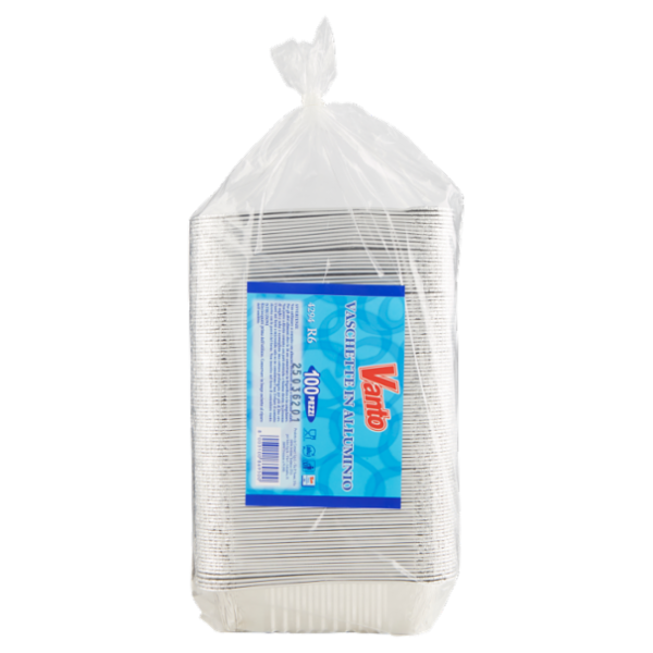 Vanto Contenitore in Alluminio 16x11x3,5 cm 100 pezzi