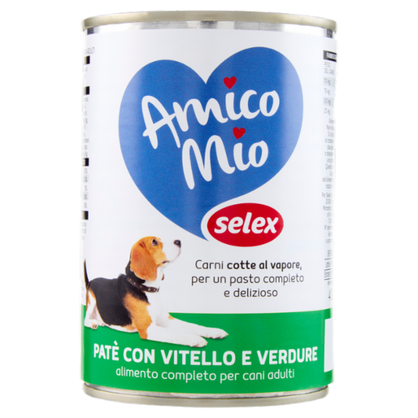Selex Amico Mio Paté per Cane con Vitello e Verdure 400 g