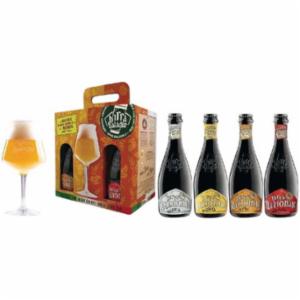 Birrificio Baladin Confezione 4 Bottiglie da 33 CL + Bicchiere
