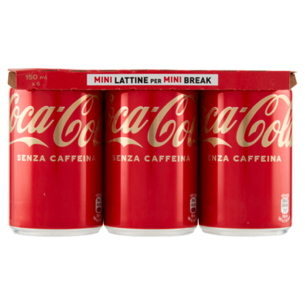 COCA-COLA Senza Caffeina Lattina 6 x 150 ml