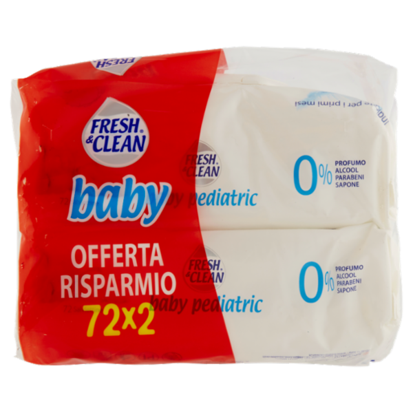 Fresh & Clean baby pediatric Salviettine 2 x 72 pz