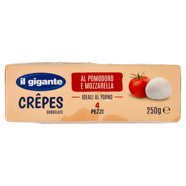 IL GIGANTE Crêpes Surgelate al Pomodoro e Mozzarella 4 Pezzi 250 g