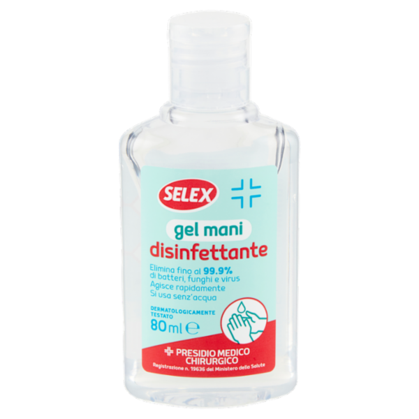 Selex Gel per Mani Disinfettante Presidio Medico Chirurgico 80 ml