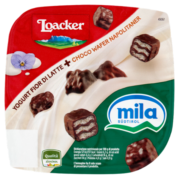 mila Yogurt Fior di Latte + Choco Wafer Napolitaner Loacker 150 g