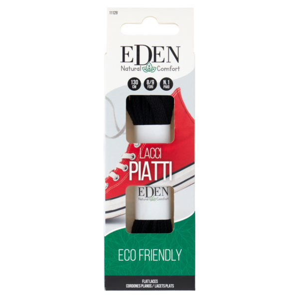 Eden Natural Comfort Lacci Piatti 130 cm 8/9 Fori 1 Paio