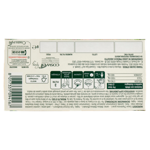 L'Angelica Le Tisane Calma Stress Active 18 Filtri 34,2 g