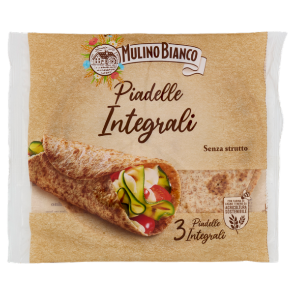 Mulino Bianco Piadelle Integrali Ideale per Piadina 3pz 225g