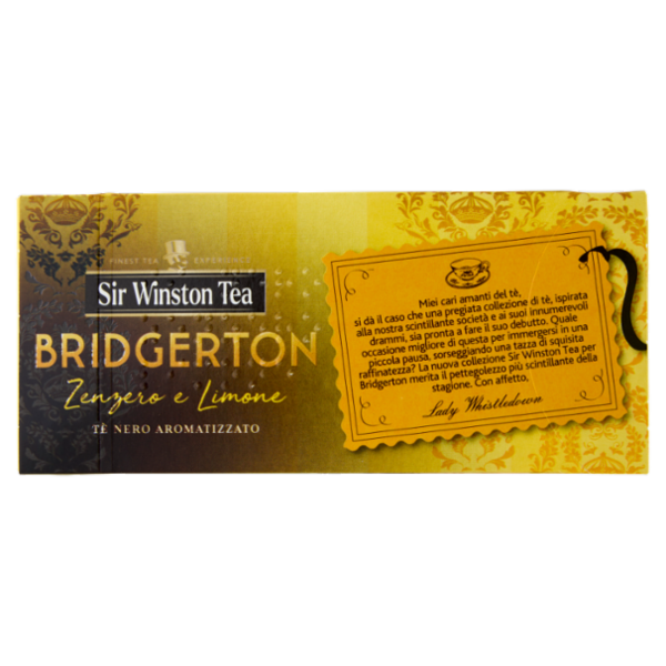 Sir Winston Tea Bridgerton Zenzero e Limone Tè Nero Aromatizzato 20 x 1,75 g