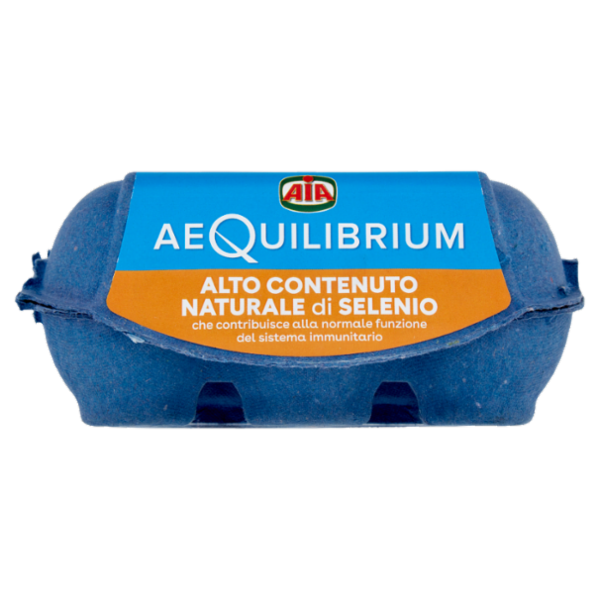 Aia aeQuilibrium 6 Uova Fresche Medie da Galline Allevate a Terra Senza Uso di Antibiotici