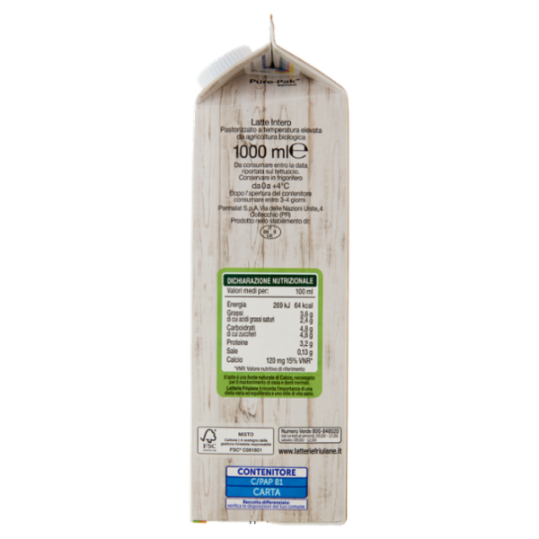 Latterie Friulane Latte Bio Intero 1000 ml