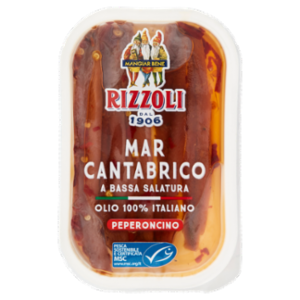 Rizzoli Filetti Di Alici Del Mar Cantabrico a Bassa Salatura Peperoncino 40 g
