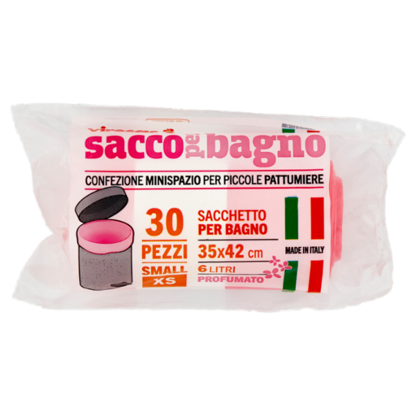 virosac sacco per bagno Sacchetto per Bagno 35x42 cm 6 Litri Small XS 30 pz