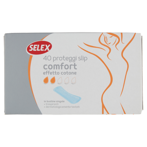 Selex Proteggi Slip Confort Effetto Cotone in Bustine Singole 40 pezzi