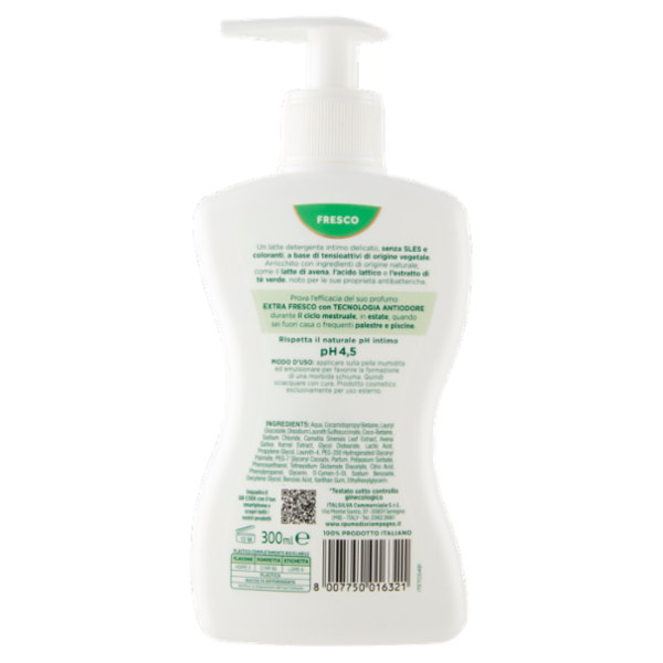 Spuma di Sciampagna Benessere Latte Detergente Intimo Fresco 300 ml