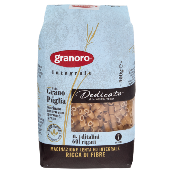 granoro Dedicato integrale n.60 ditalini rigati 500 g