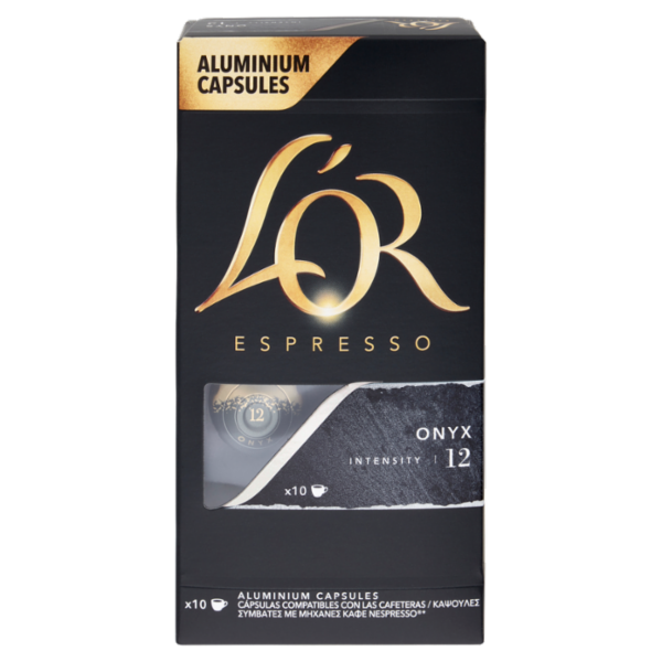 L'Or Espresso Onyx 12- 10 Capsule Caffè Compatibili con Macchine Nespresso*® Original 52g