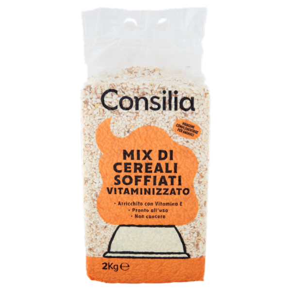 Consilia Mix di Cereali Soffiati e Verdure Sottovuoto per Animali 2 kg