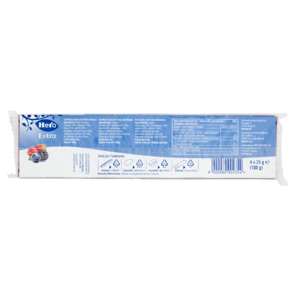 Hero Confettura Extra di Frutti di Bosco 4 x 25 g
