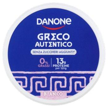 DANONE Greco Autentico 0% Grassi, 13g Di Proteine Per 150g, Senza Zuccheri Aggiunti, Bianco, 480g