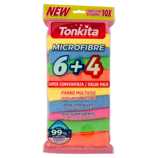 Tonkita Microfibre Panno Multiuso 6 + 4 pz