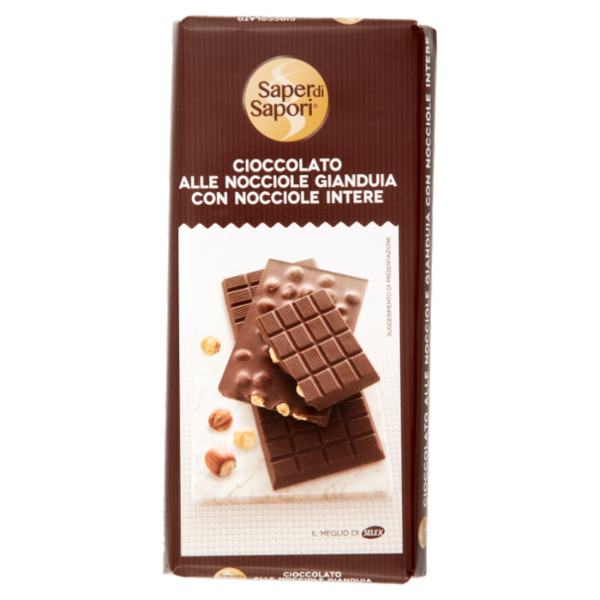 Selex Saper di Sapori Cioccolato alle Nocciole Gianduia con Nocciole Intere 200 g