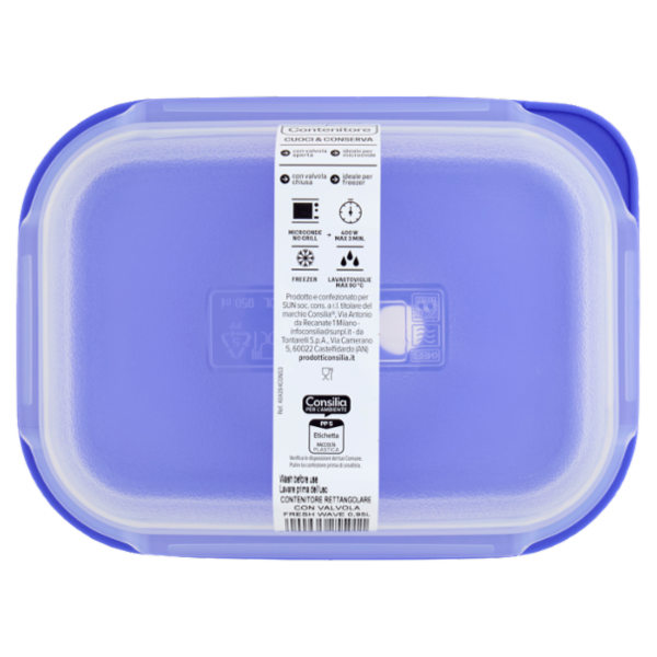 Consilia Contenitore Rettangolare con Valvola Fresh Wave 0,95 L