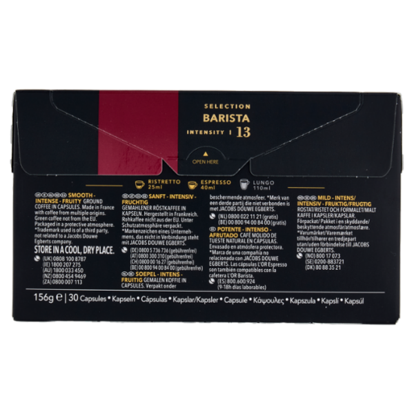 L'OR Barista 13- 30 Capsule Caffè Compatibili con Macchine Nespresso*® Original 156g