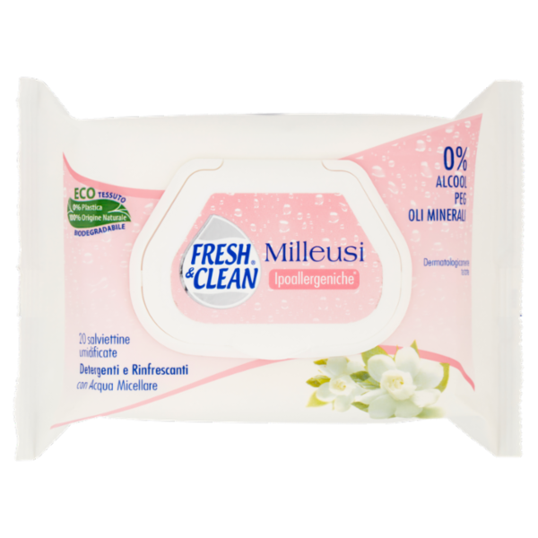Fresh & Clean Milleusi Ipoallergeniche* salviettine umidificate 20 pz