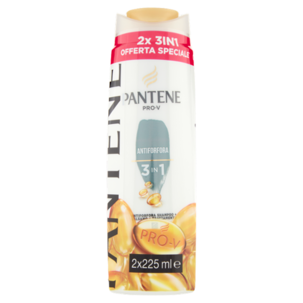 Pantene Pro-V 3in1 Shampoo+Balsamo+Trattamento Antiforfora 2x225 ml