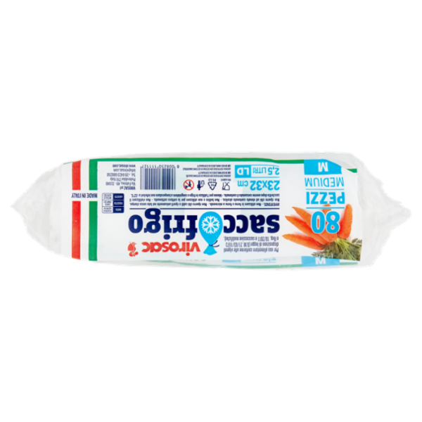 virosac saccofrigo Sacchetti per Congelatore 23x32 cm 2,5 Litri LD Medium M 80 pz