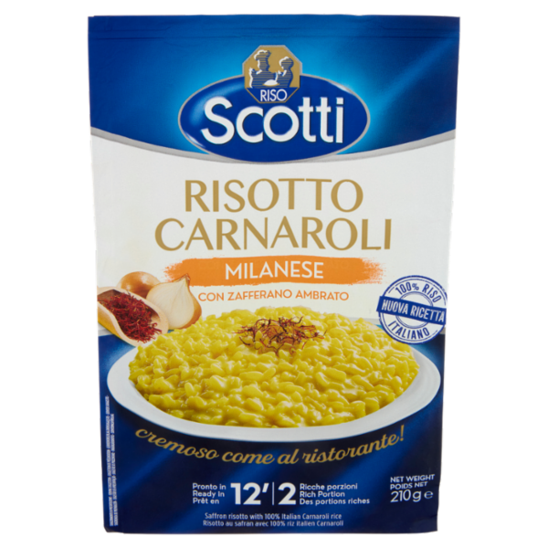 Riso Scotti Risotto Carnaroli Milanese con Zafferano Ambrato 210 g