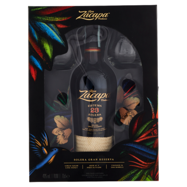 Ron Zacapa 23 Solera Gran Riserva 700 ml + 2 bicchieri