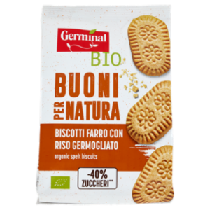 Germinal Bio Buoni Per Natura Biscotti Farro Con Riso Germogliato 300 g