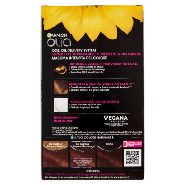 Garnier Olia Tinta Capelli, Senza Ammoniaca, Mahogani Brown 55
