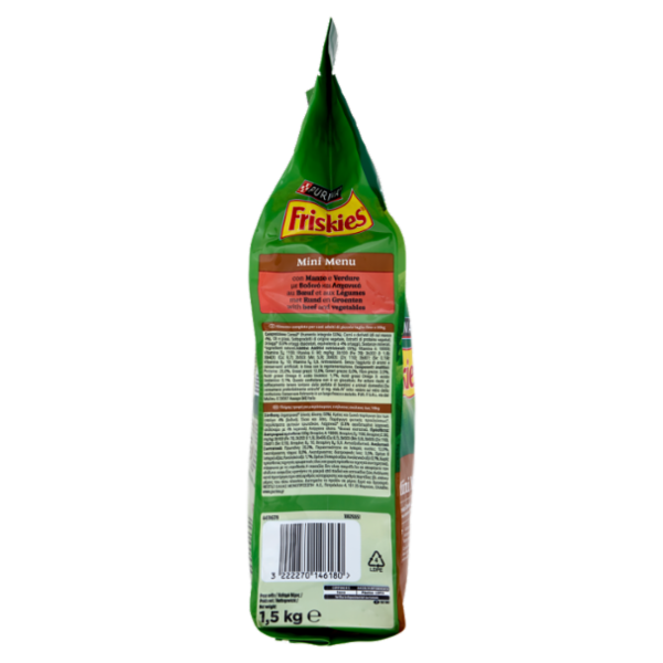 PURINA FRISKIES Mini Menu Manzo e Verdure 1,5kg