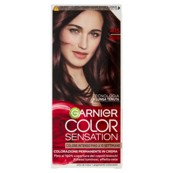 Garnier Color Sensation Colorazione Permanente in Crema 4.15 Castano Freddo